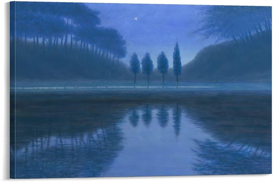 Amazon.co.jp: 画家 東山魁夷 風景画 夕星 ポスター 印刷 ポスター